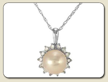 Pearl and Diamond Pendant