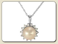 Pearl and Diamond Pendant