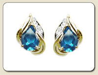 Blue Topaz and Diamond Earrings!