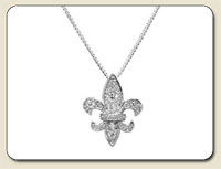 Diamond Fleur De Lis Pendant!